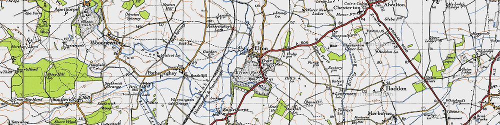 Old map of Elton in 1946