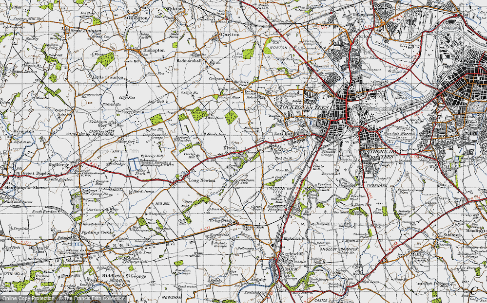 Old Map of Elton, 1947 in 1947