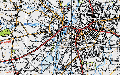 Old map of Elton in 1947