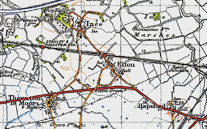 Old map of Elton in 1947
