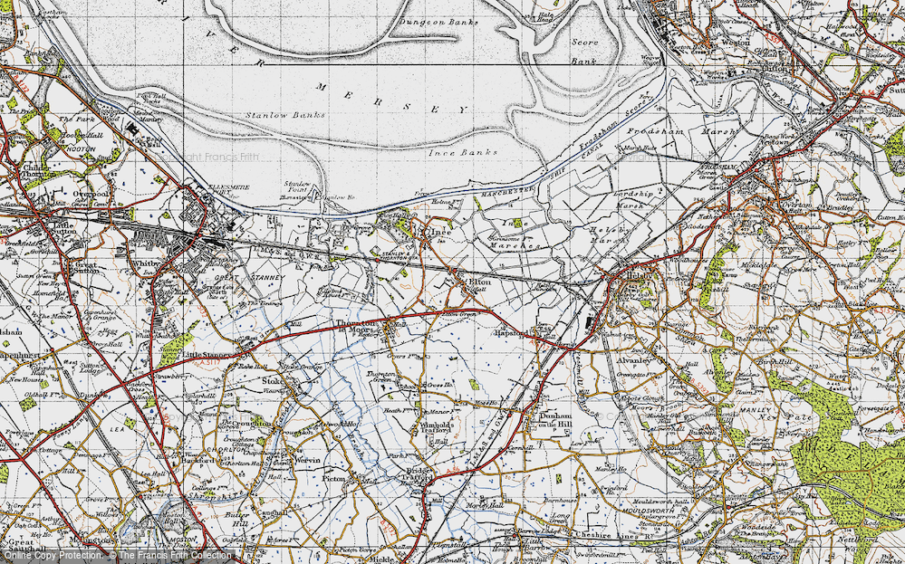 Old Map of Elton Green, 1947 in 1947