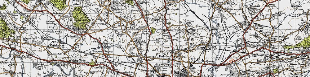 Old map of Elton's Marsh in 1947