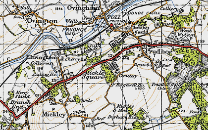 Old map of Eltringham in 1947