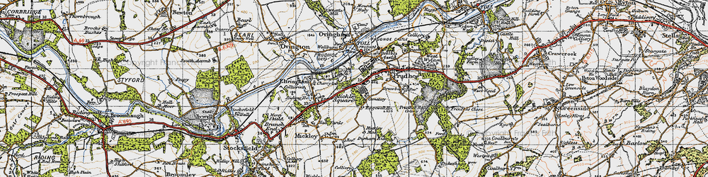 Old map of Eltringham in 1947