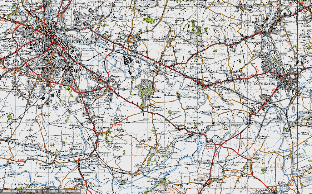 Old Map of Elvaston, 1946 in 1946