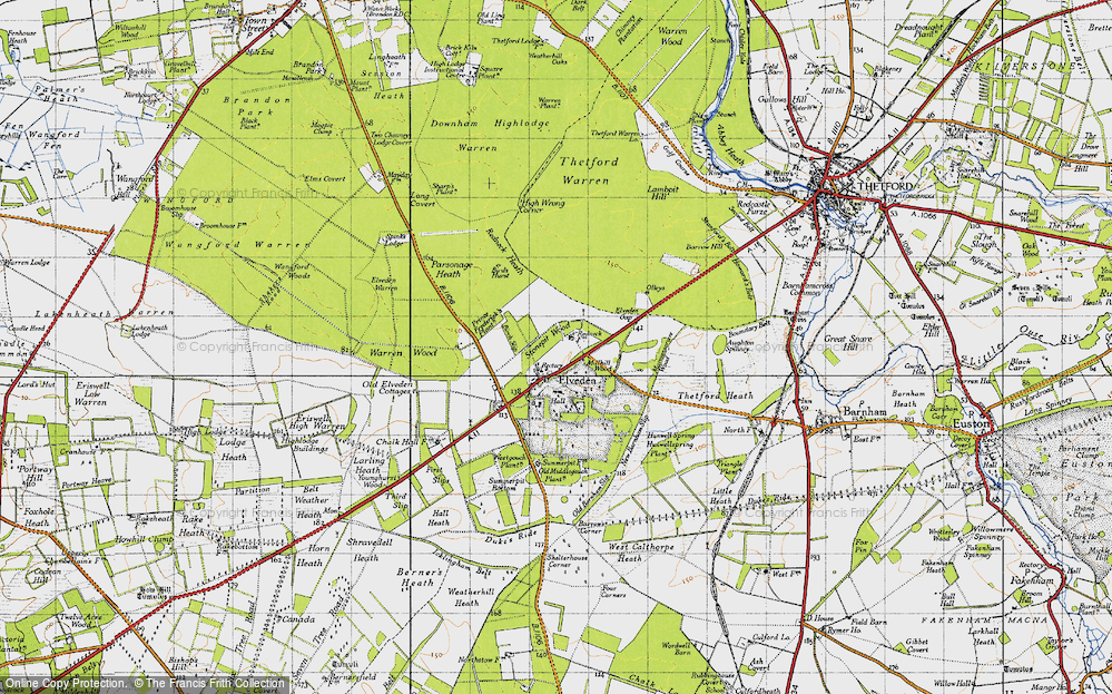 Old Map of Elveden, 1946 in 1946