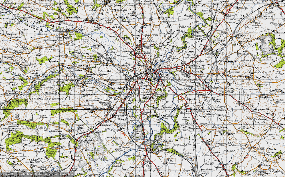 Old Map of Elvet Hill, 1947 in 1947