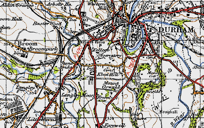 Old map of Elvet Hill in 1947