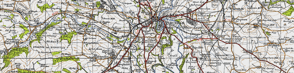 Old map of Elvet Hill in 1947