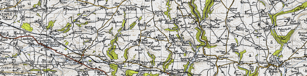 Old map of Elwell in 1946