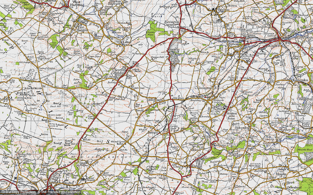 Old Map of Emborough, 1946 in 1946