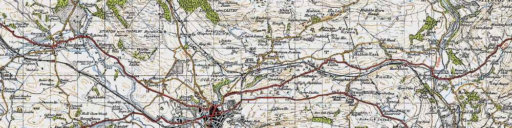 Old map of Embsay in 1947