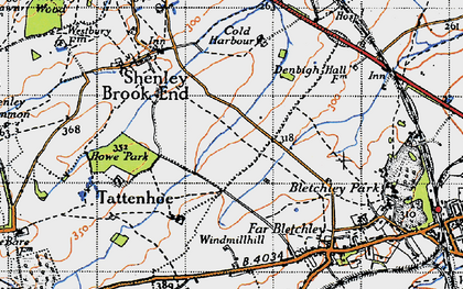 Old map of Emerson Valley in 1946