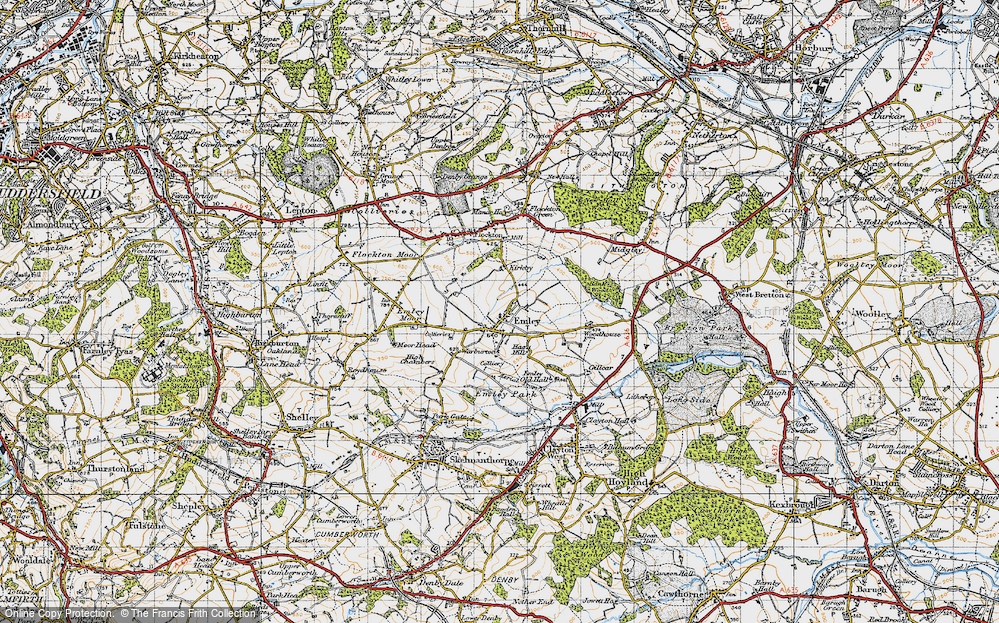Old Map of Emley, 1947 in 1947