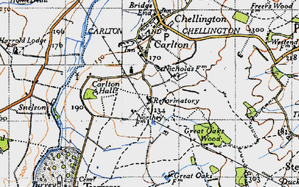 Old map of Emmaus Village Carlton in 1946