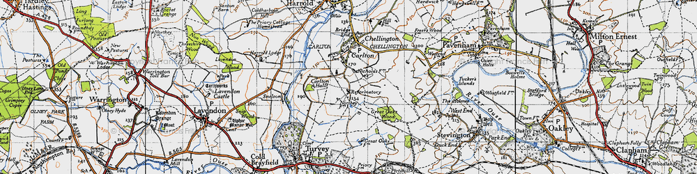 Old map of Emmaus Village Carlton in 1946