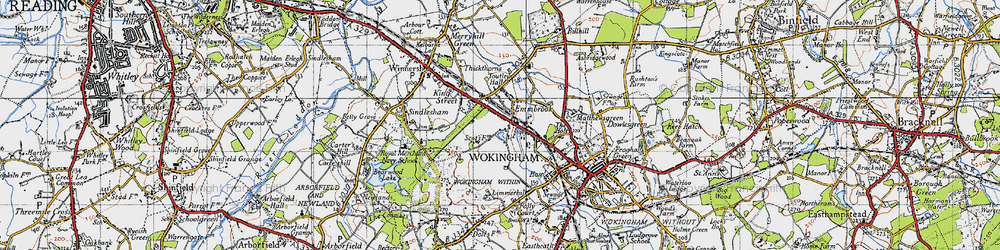 Old map of Woose Hill in 1940