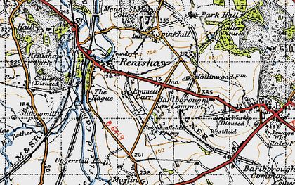 Old map of Barlborough Low Common in 1947