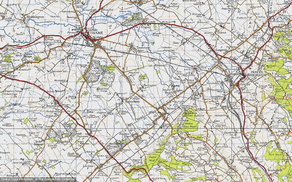 Old Map of Emmington, 1947 in 1947