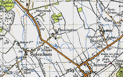 Old map of Emmington in 1947