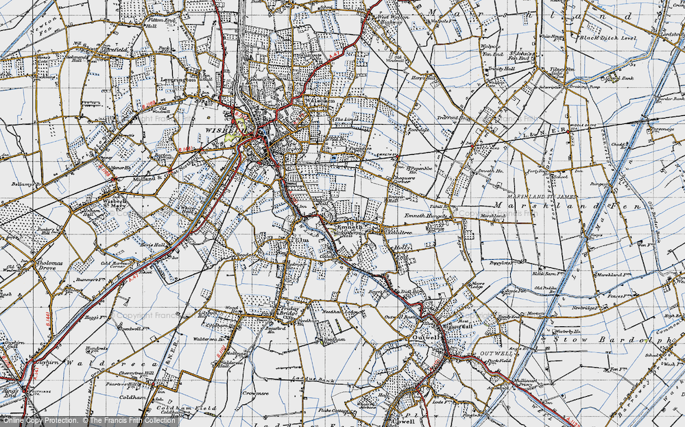 Old Map of Historic Map covering Inglethorpe Manor in 1946