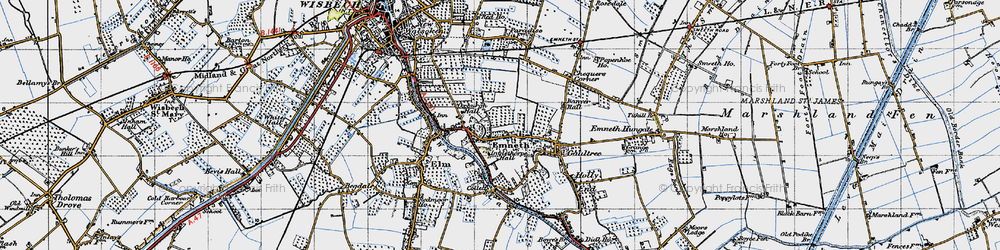 Old map of Emneth in 1946