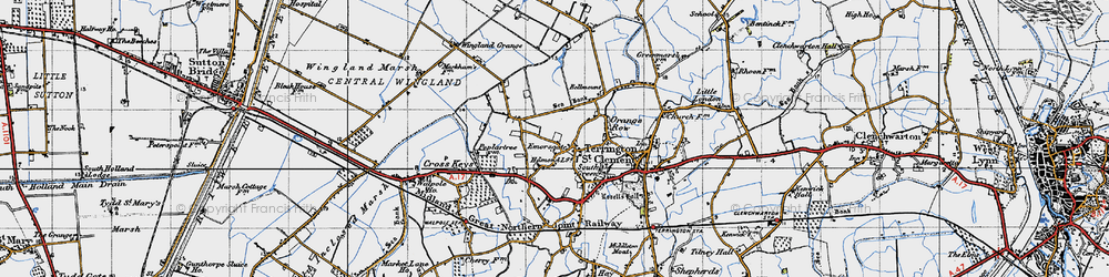 Old map of Emorsgate in 1946