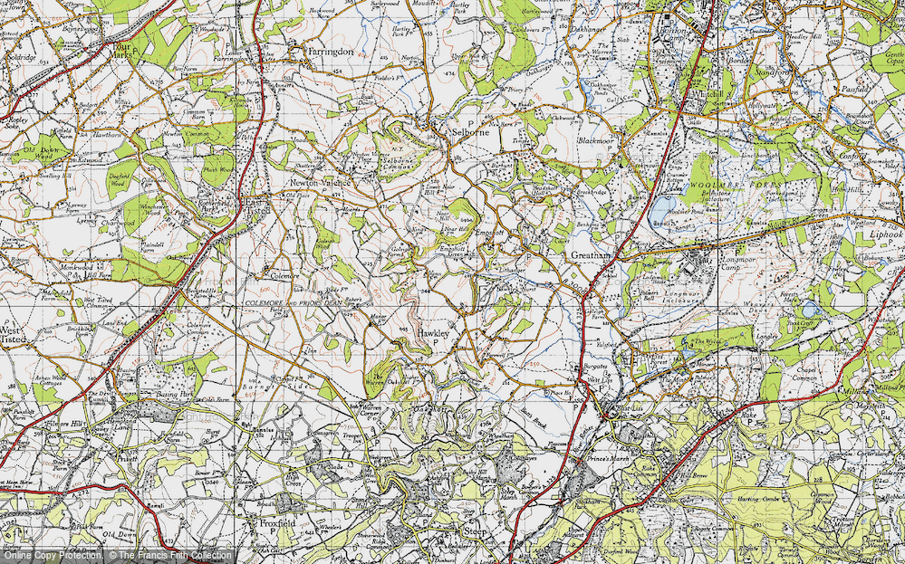 Old Map of Empshott Green, 1940 in 1940