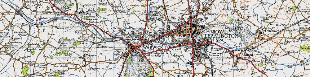 Old map of Emscote in 1946
