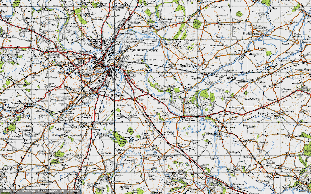 Old Map of Emstrey, 1947 in 1947