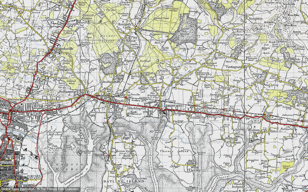 Old Map of Emsworth, 1945 in 1945