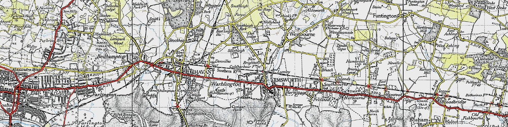 Old map of Emsworth in 1945