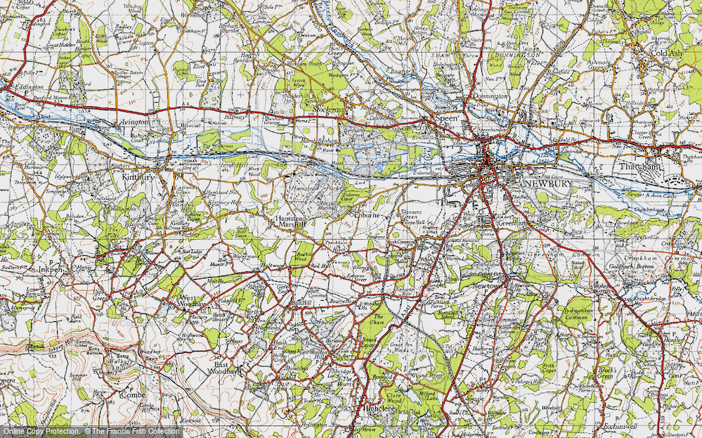 Old Map of Enborne, 1945 in 1945