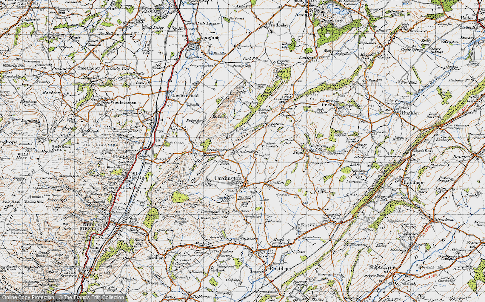 Old Map of Historic Map covering Yell Bank in 1947