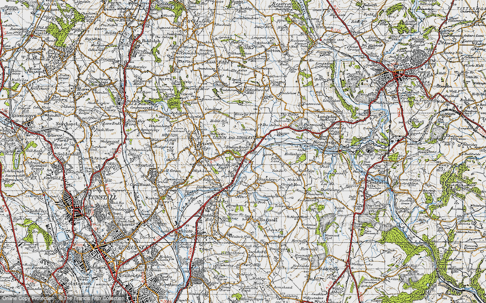 Old Map of Endon, 1946 in 1946