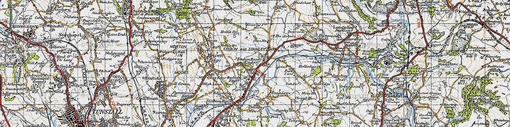 Old map of Endon Bank in 1946