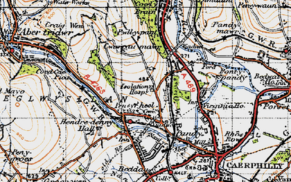 Old map of Energlyn in 1947