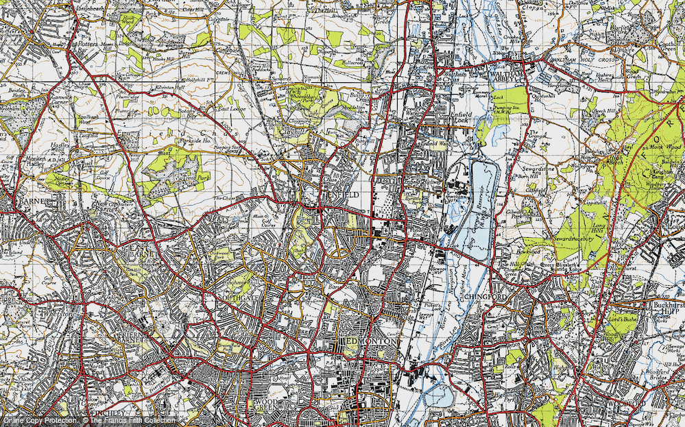 Old Map of Enfield, 1946 in 1946
