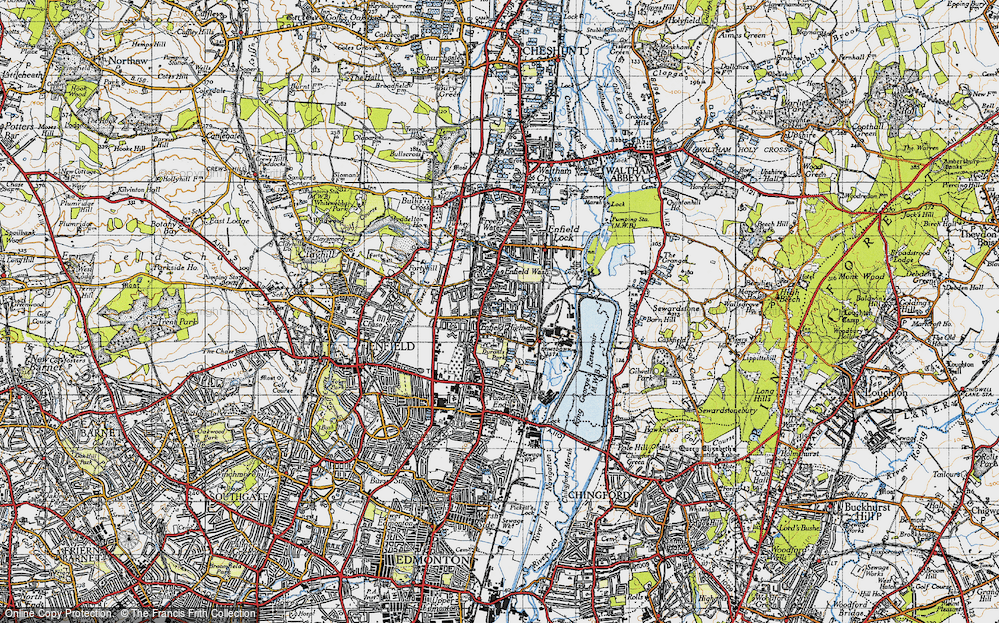 Old Map of Enfield Highway, 1946 in 1946