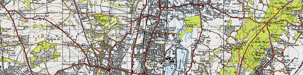Old map of Enfield Wash in 1946