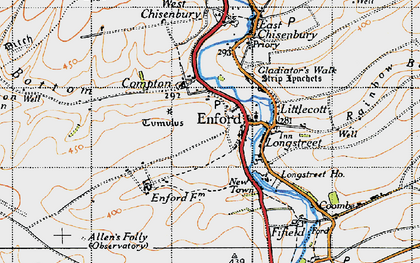 Old map of Enford in 1940