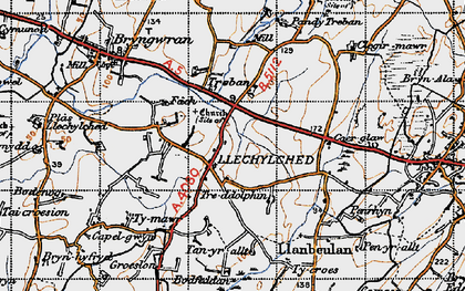 Old map of Bodfeddan in 1947