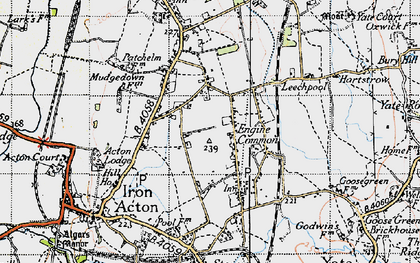 Old map of Acton Lodge in 1946