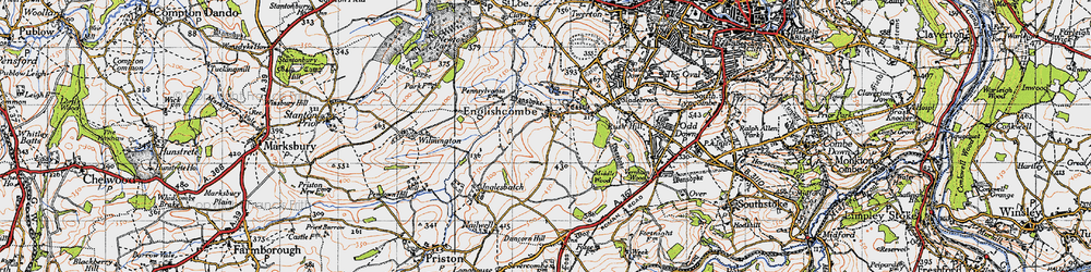 Old map of Englishcombe in 1946