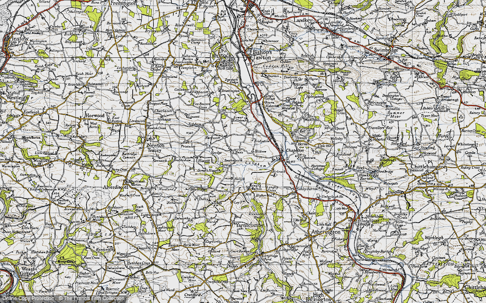 Old Map of Enis, 1946 in 1946
