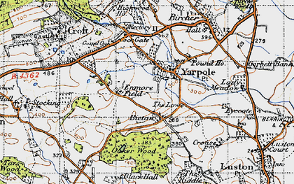 Old map of Enmore Field in 1947