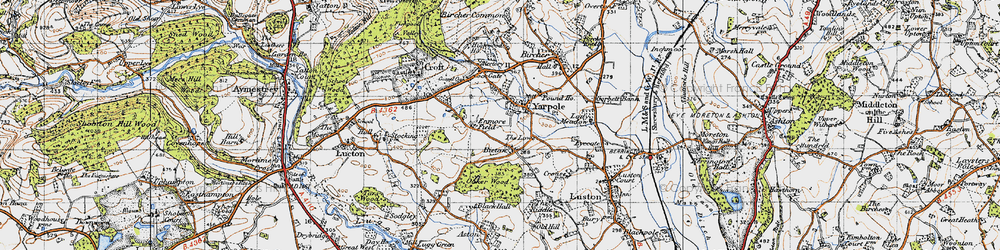 Old map of Enmore Field in 1947