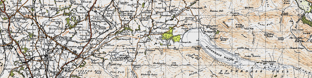 Old map of Blakeley Raise in 1947