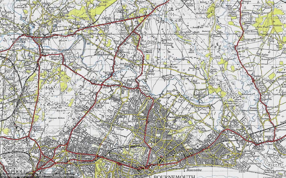 Old Map of Ensbury, 1940 in 1940