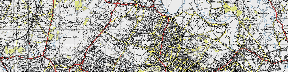 Old map of Ensbury Park in 1940